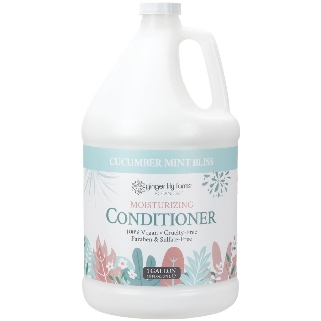 Ginger Lily Farms Botanicals Moisturizing Conditioner – Cucumber Mint Bliss, 1 Gallon Refill