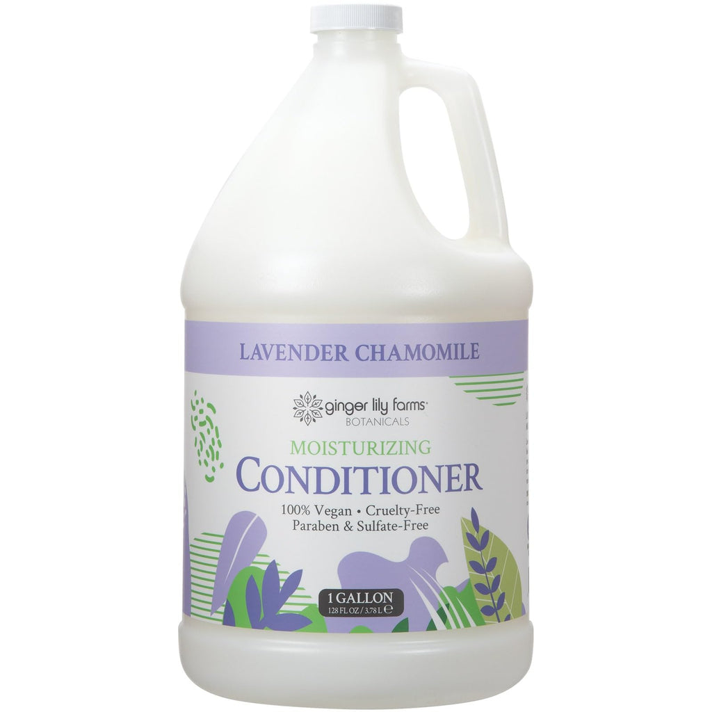 Ginger Lily Farms Botanicals Moisturizing Conditioner – Lavender Chamomile, 100% Vegan & Cruelty-Free, 1 Gallon Refill