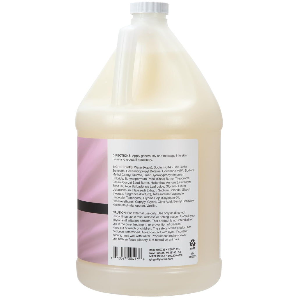 Ginger Lily Farms Botanicals Shea Indulgence Deep Hydration Body Wash – 1 Gallon Refill