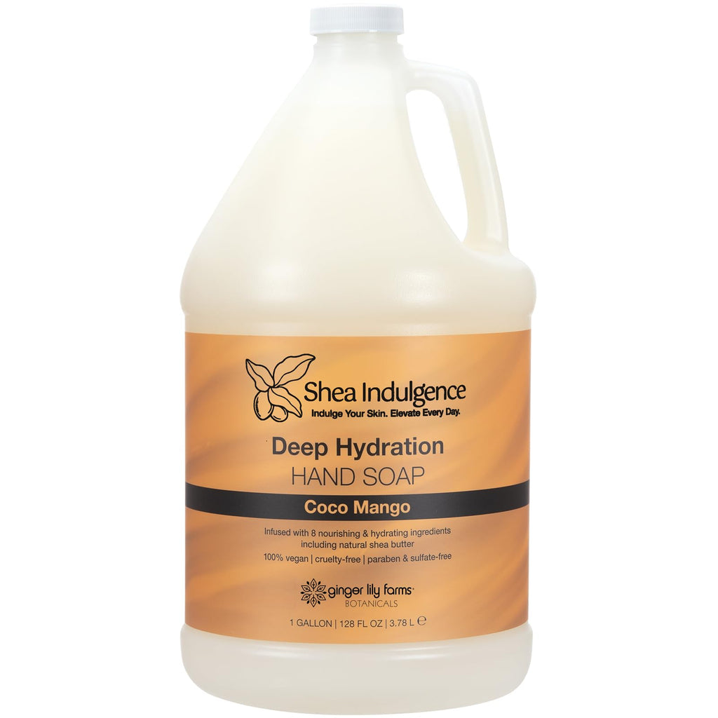 Ginger Lily Farms Botanicals Shea Indulgence Deep Hydration Hand Soap Refill – Coco Mango, 1 Gallon