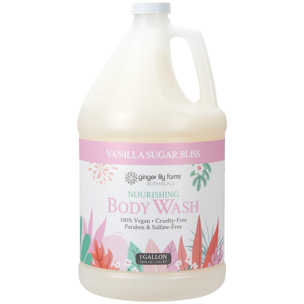 Ginger Lily Farms Botanicals Vanilla Sugar Bliss Moisturizing Shampoo – 1 Gallon Refill | Vegan & Cruelty-Free