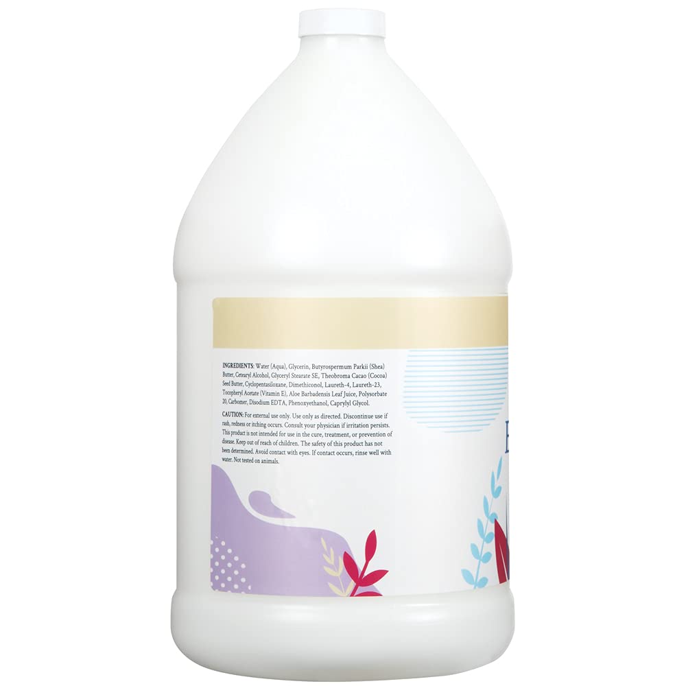 Ginger Lily Farms Botanicals Soothing Butter Lotion — Fragrance Free, 100% Vegan & Cruelty-Free, 1 Gallon Refill (Pack of 4)