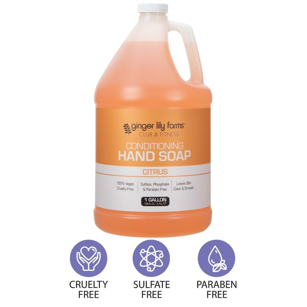 Ginger Lily Farms Club Conditioning Hand Soap Refill – 1 Gallon, Vegan & Cruelty-Free, Citrus