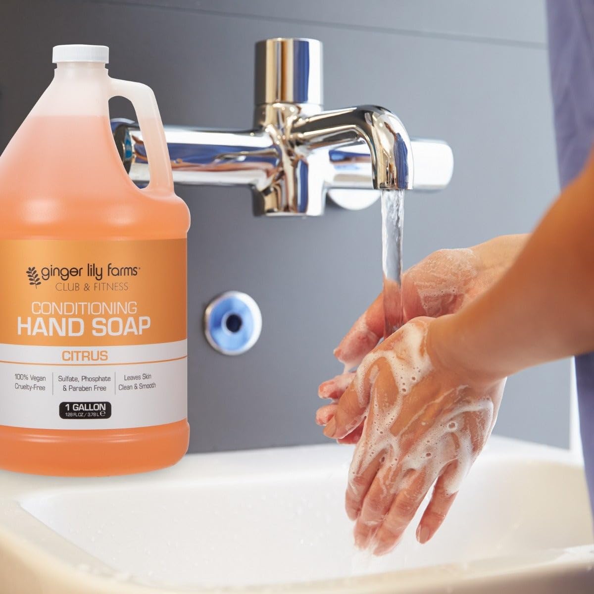 Ginger Lily Farms Club Conditioning Hand Soap Refill – 1 Gallon, Vegan & Cruelty-Free, Citrus