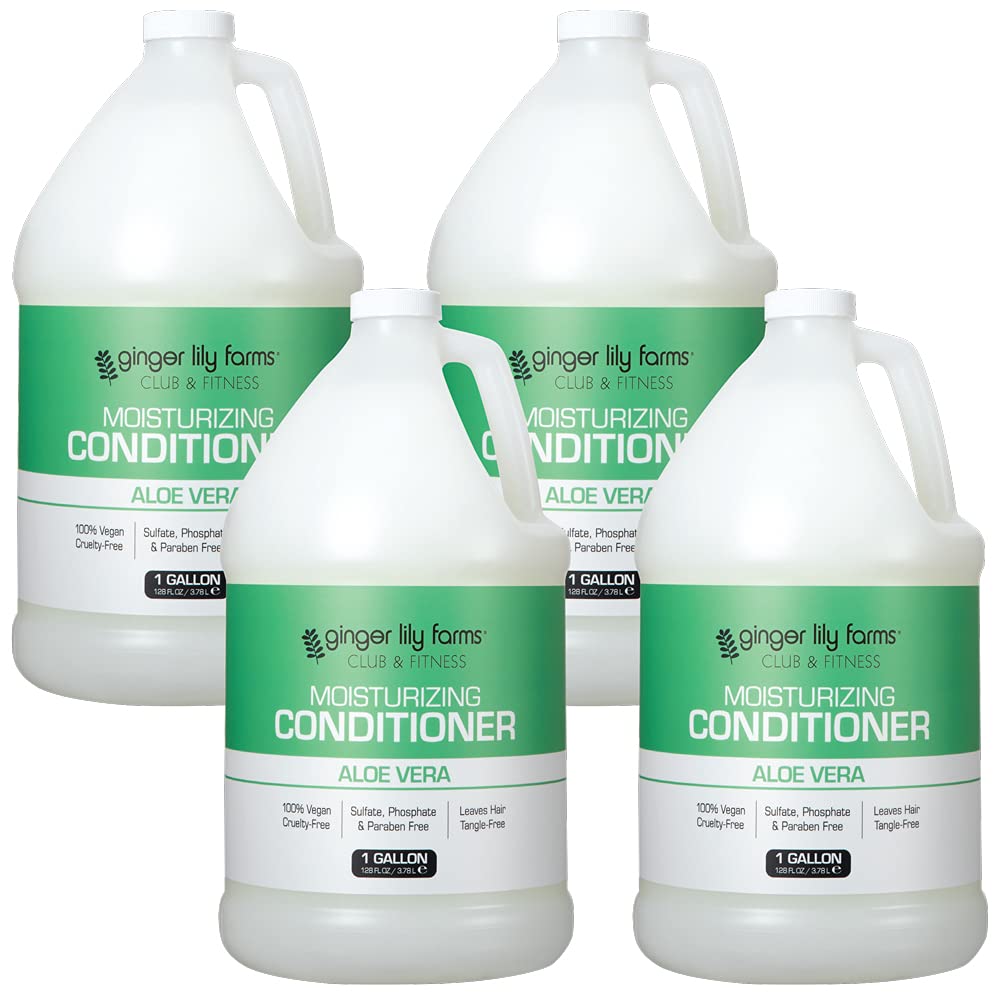 Ginger Lily Farms Club & Fitness Moisturizing Conditioner — 4x1Gal Refill, Vegan & Cruelty-Free