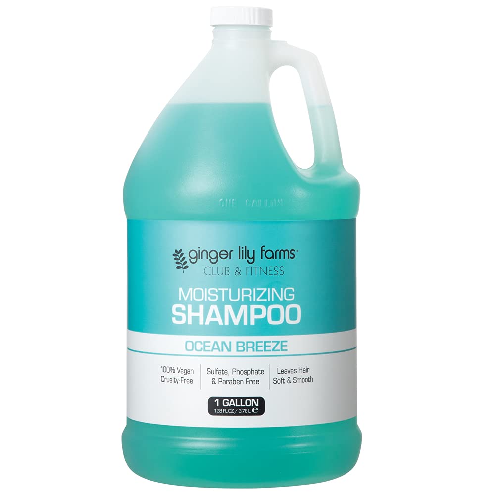 Ginger Lily Farms Club & Fitness Moisturizing Shampoo — All Hair Types, 1 Gal Refill (Pack of 4)