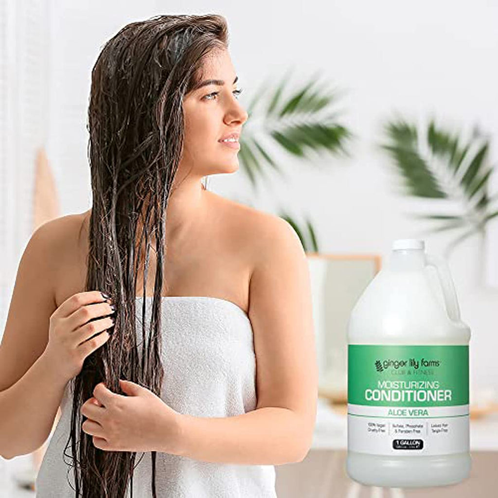 Ginger Lily Farms Club & Fitness Moisturizing Conditioner — 4x1Gal Refill, Vegan & Cruelty-Free