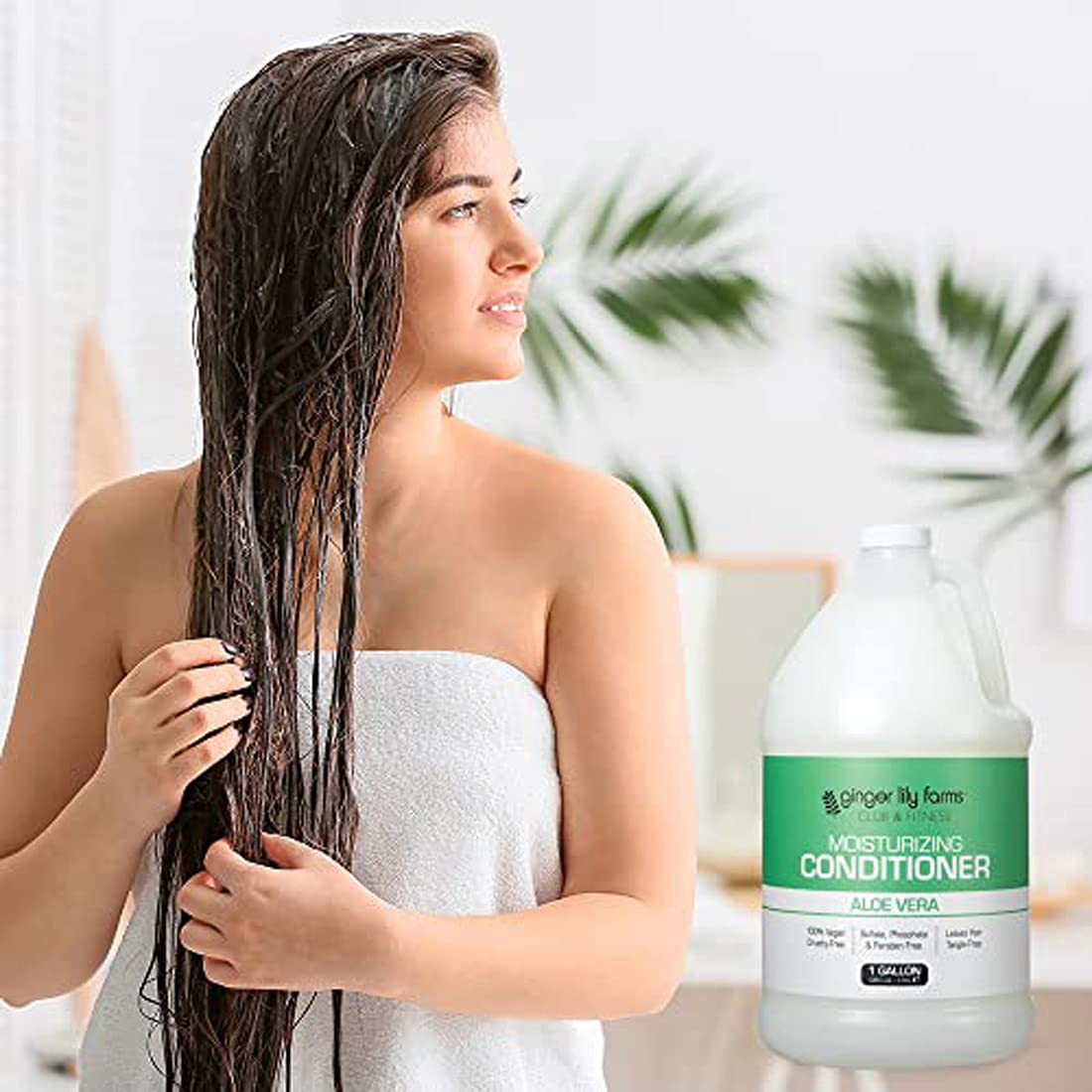 Ginger Lily Farms Club & Fitness Moisturizing Conditioner — 4x1Gal Refill, Vegan & Cruelty-Free