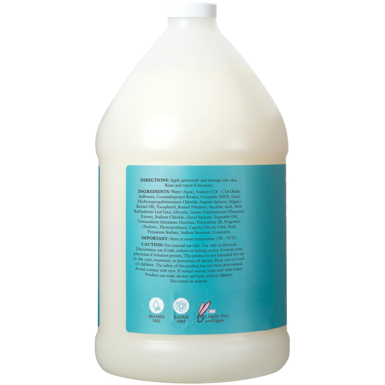 Ginger Lily Farms Salon Formula Argan Oil Body Wash – 1 Gallon Refill (Pack of 4) | 100% Pure Morocco Argan, Vegan & Cruelty-Free