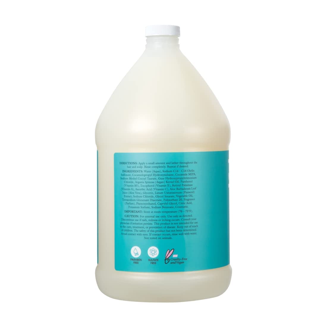 Ginger Lily Farms Salon Formula Argan Oil Shampoo – 1 Gallon Refill, Pack of 4 | Vegan & Cruelty-Free