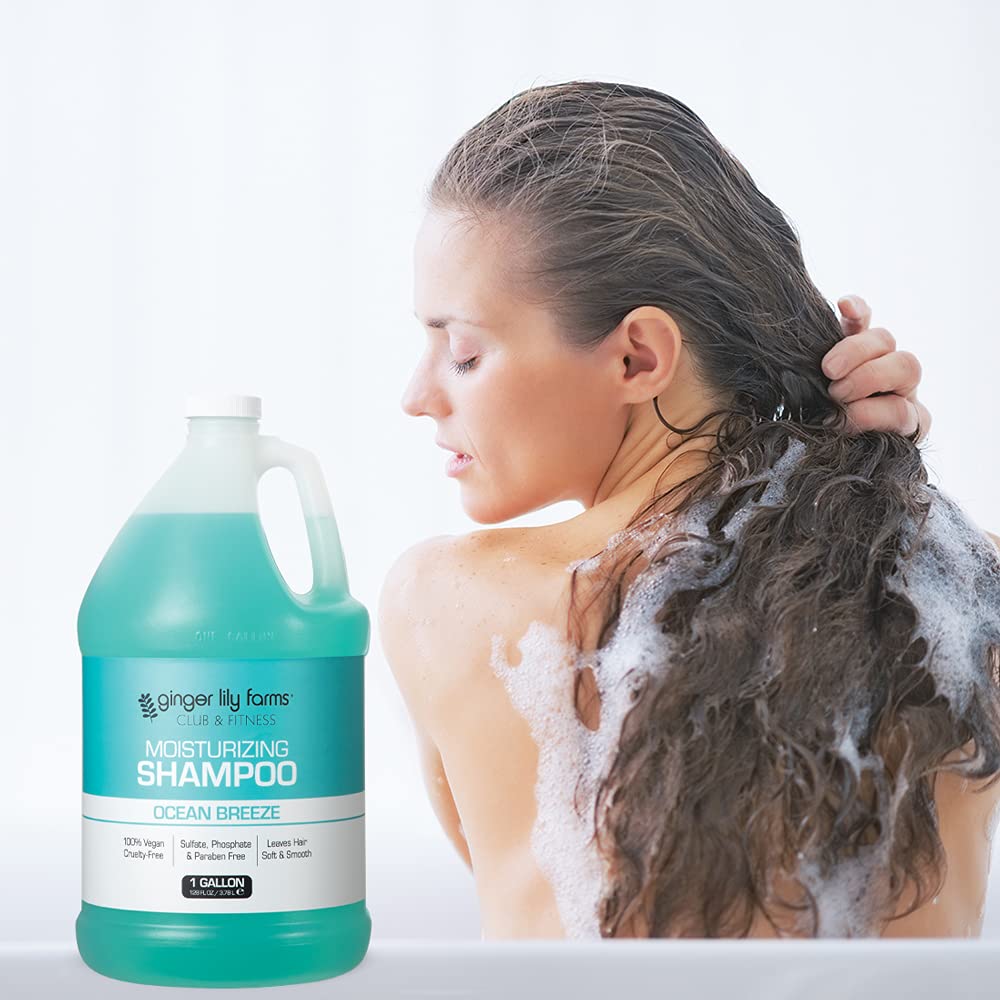 Ginger Lily Farms Club & Fitness Moisturizing Shampoo — All Hair Types, 1 Gal Refill (Pack of 4)