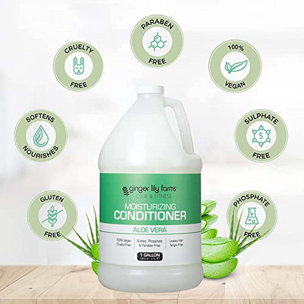 Ginger Lily Farms Club & Fitness Moisturizing Conditioner — 4x1Gal Refill, Vegan & Cruelty-Free