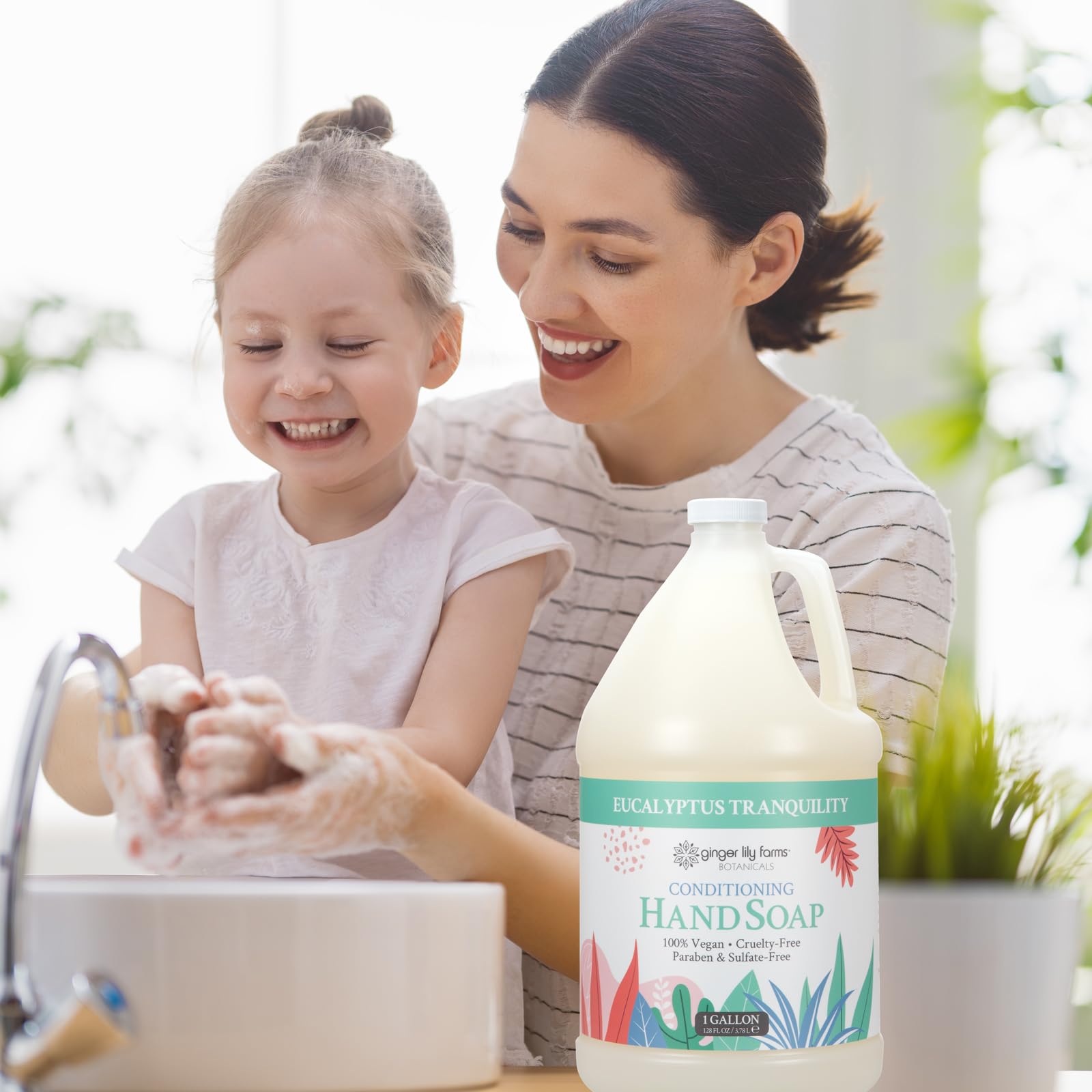 Ginger Lily Farms Botanicals Conditioning Hand Soap Refill – Eucalyptus Tranquility, 1 Gallon