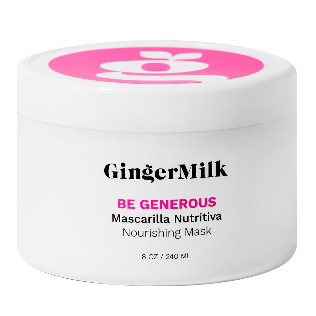 Deep Repair Hair Mask for Dry & Curly Hair – Castor Oil, Biotin, Ginger | Sulfate-Free | Be Generous by Ginger Milk – 8 oz