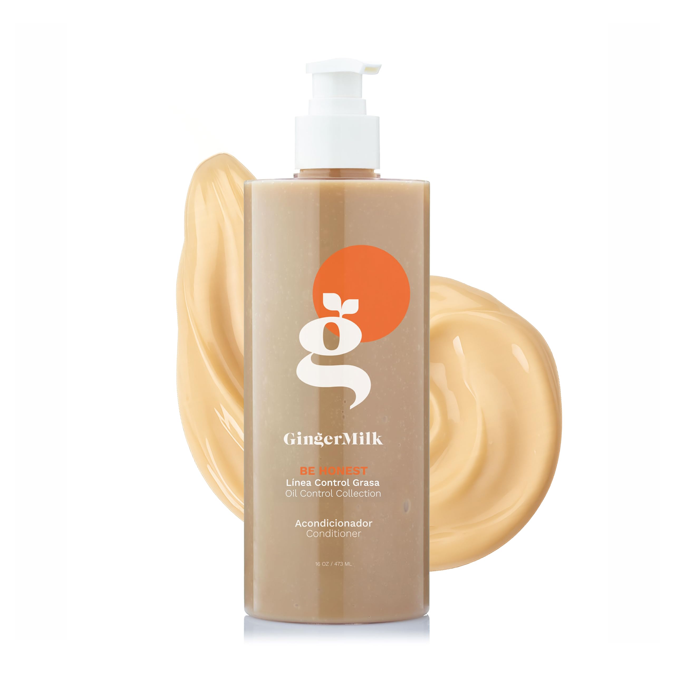 BE HONEST Conditioner for All Hair Types | Free of Parabens, Salt, Alcohol, Sulfates | 16oz | Ginger Milk Natural Care