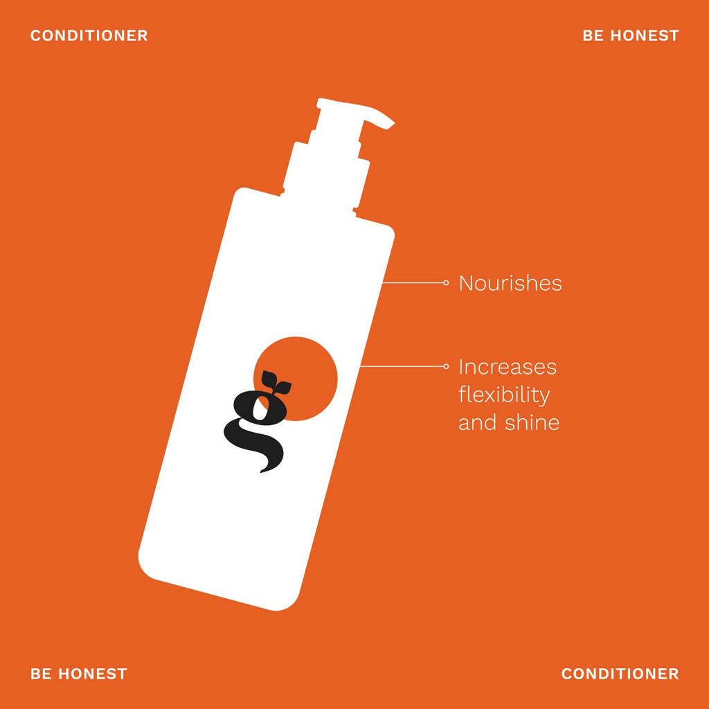 BE HONEST Conditioner for All Hair Types | Free of Parabens, Salt, Alcohol, Sulfates | 16oz | Ginger Milk Natural Care
