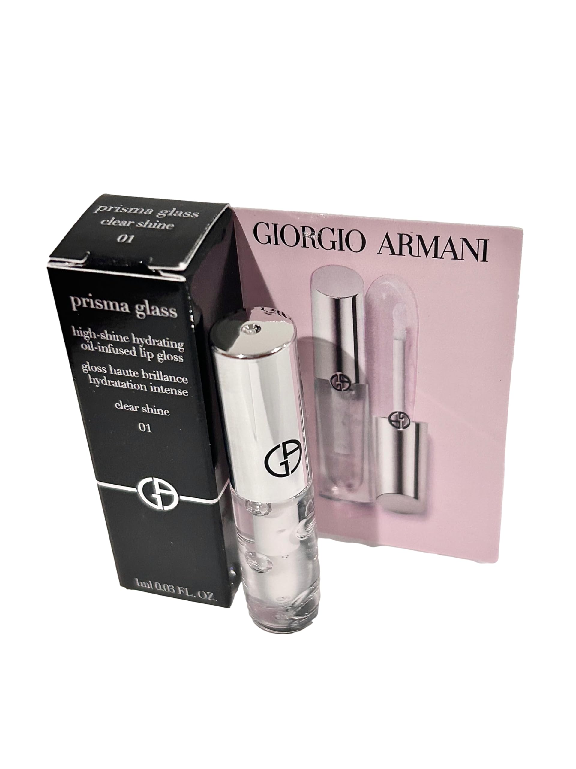 GIORGIO ARMANI Prisma Glass Clear Shine Lip Gloss #01 – 1 ml
