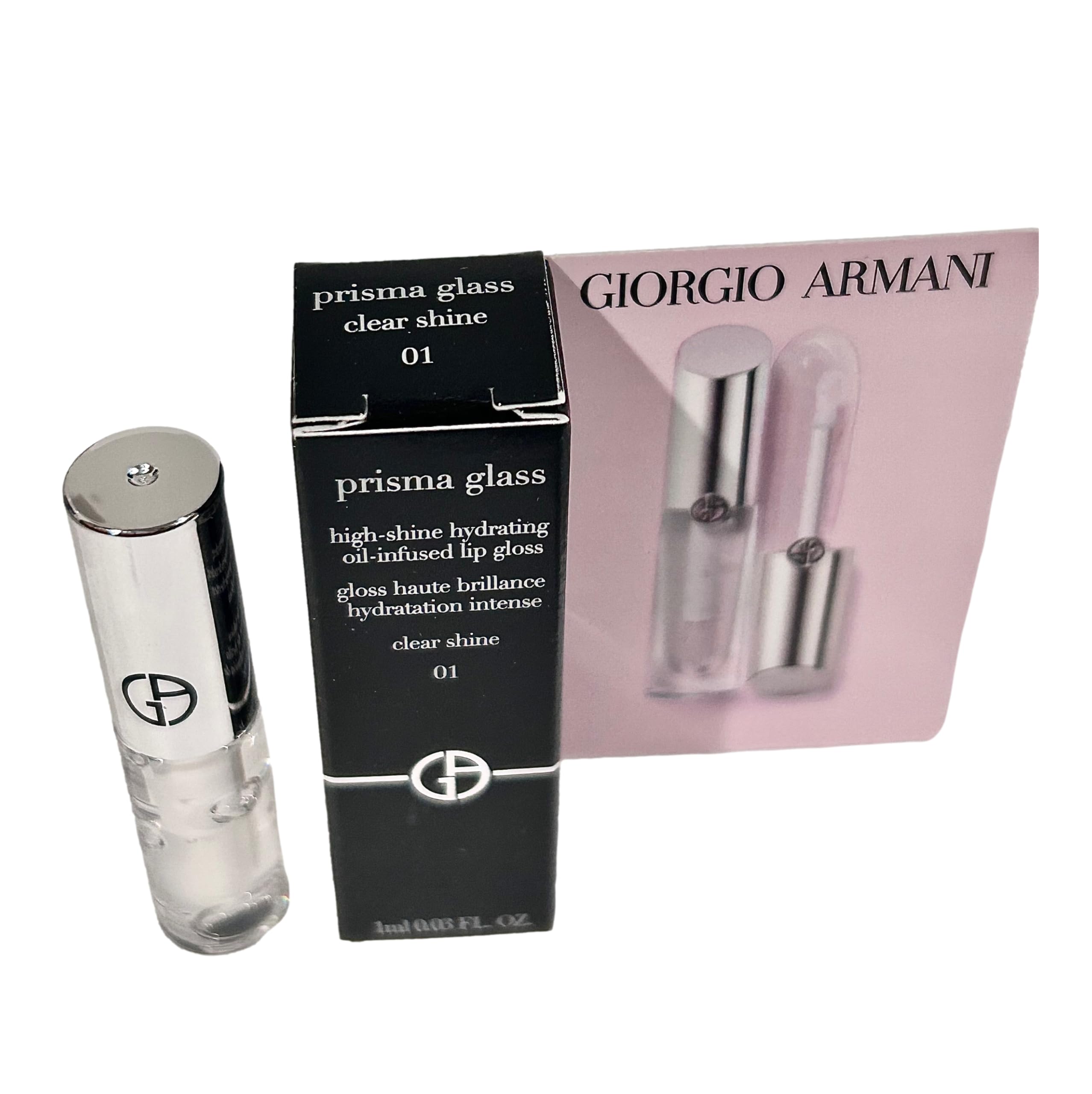 GIORGIO ARMANI Prisma Glass Clear Shine Lip Gloss #01 – 1 ml