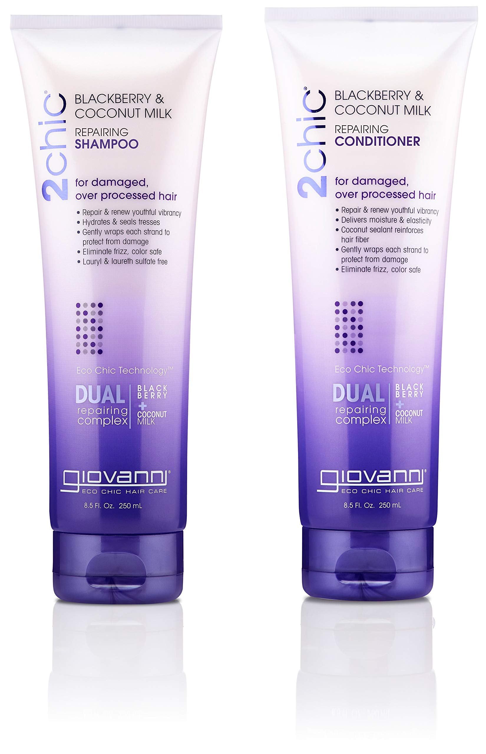 GIOVANNI 2Chic Repairing Shampoo & Conditioner – Dual Repairing Complex for Damaged Hair