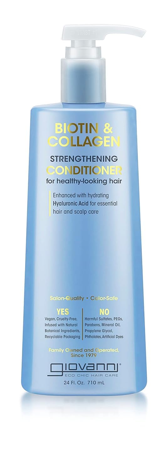 GIOVANNI Biotin & Collagen Conditioner – Strengthening, Vegan & Cruelty-Free, Color-Safe, 24 oz