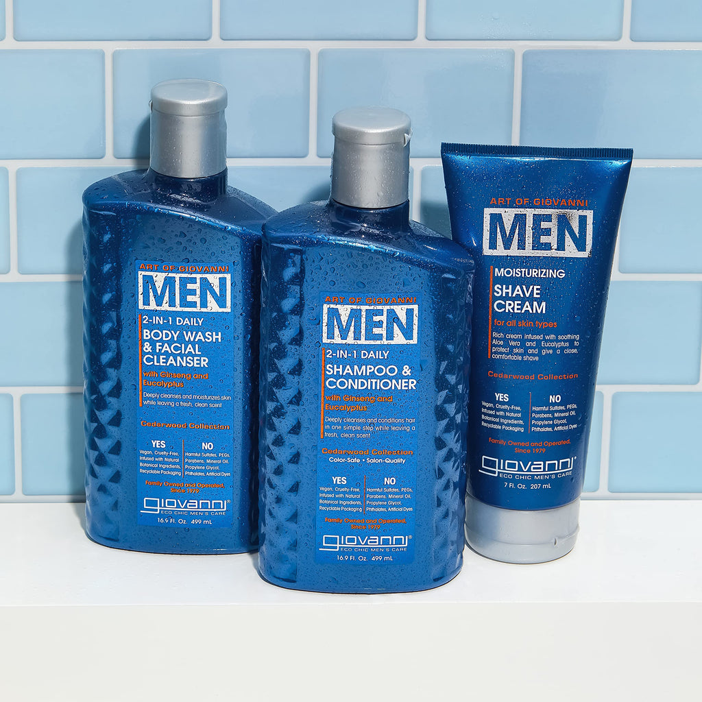 Giovanni Cream Shave Cedarwood for Men | Smooth Shave and Cedar Scent