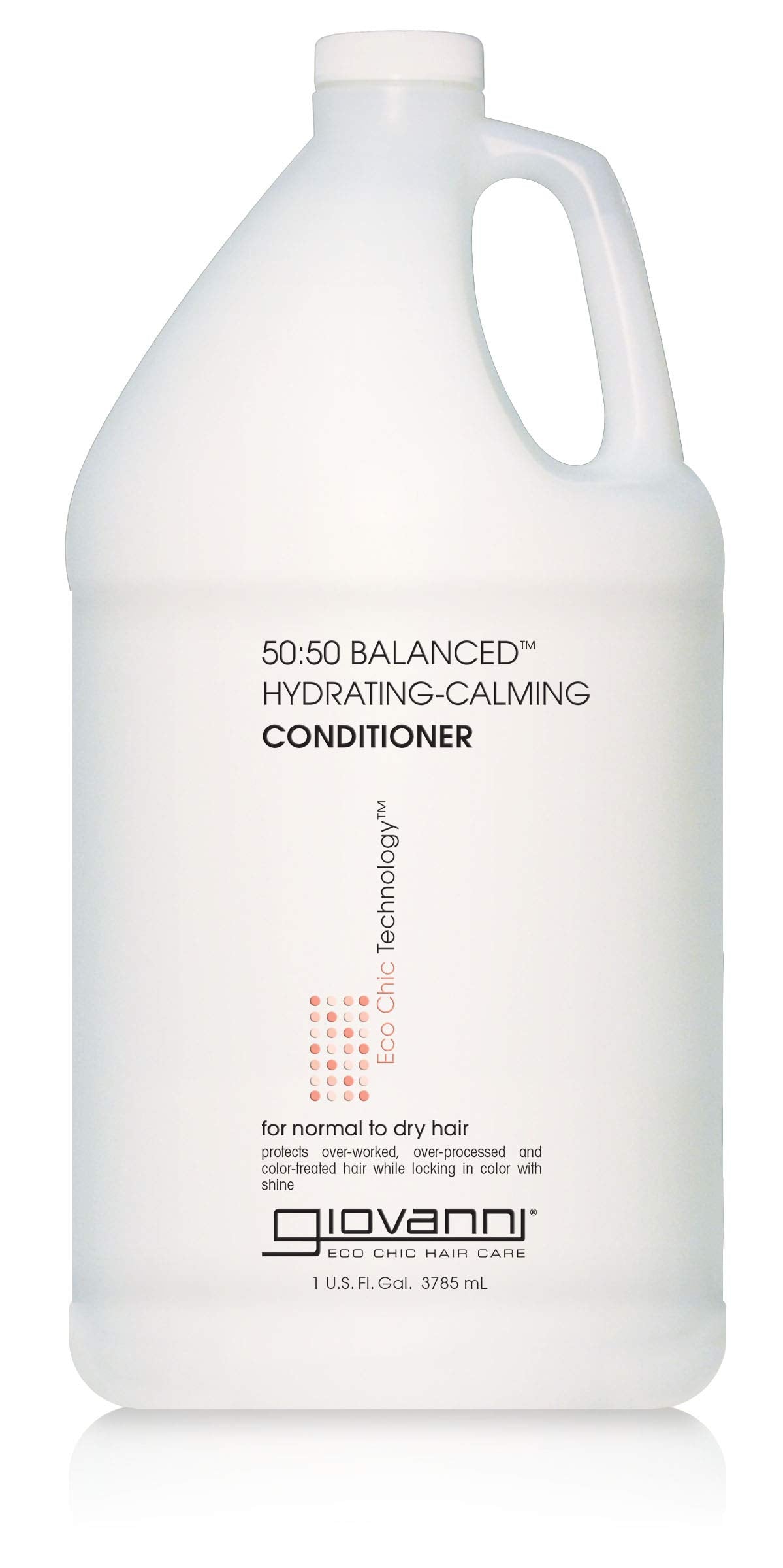 GIOVANNI Eco Chic 50:50 Balanced Hydrating-Calming Conditioner | pH Balanced, Color Safe, Sulfate Free, 128 oz