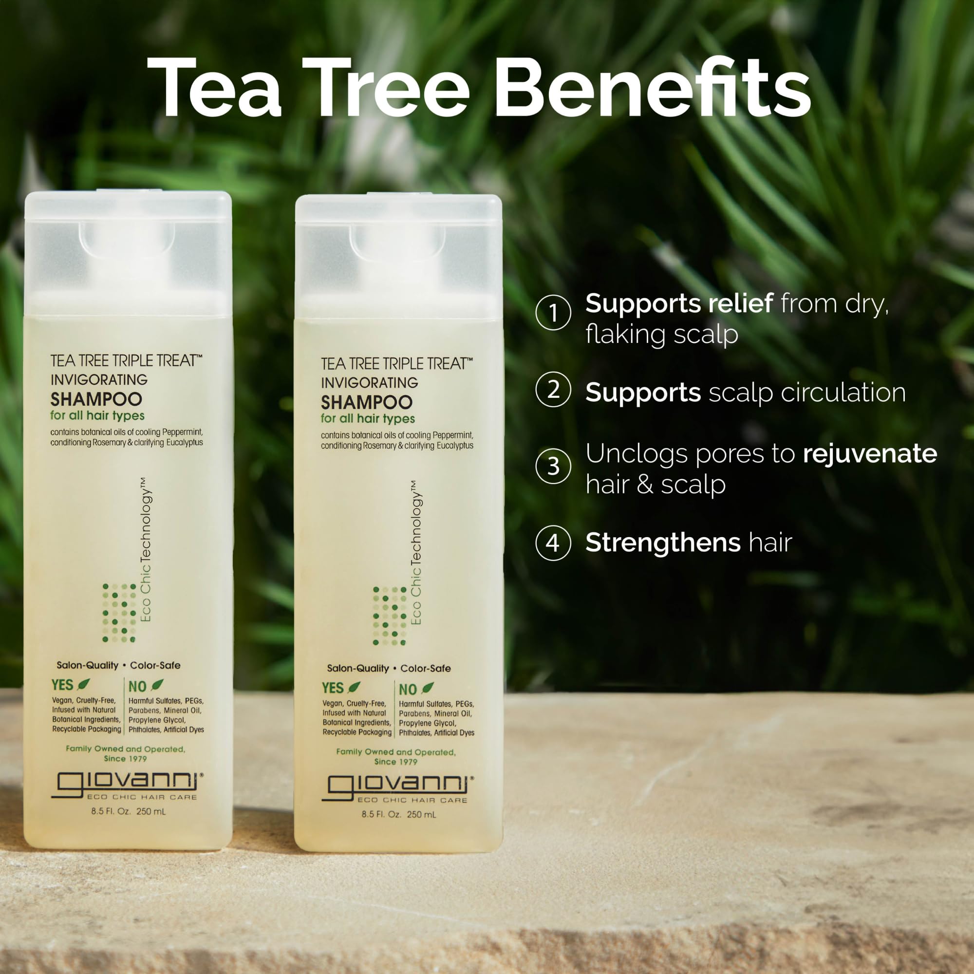 GIOVANNI Tea Tree Invigorating Shampoo – Clarifying, Color-Safe & Vegan