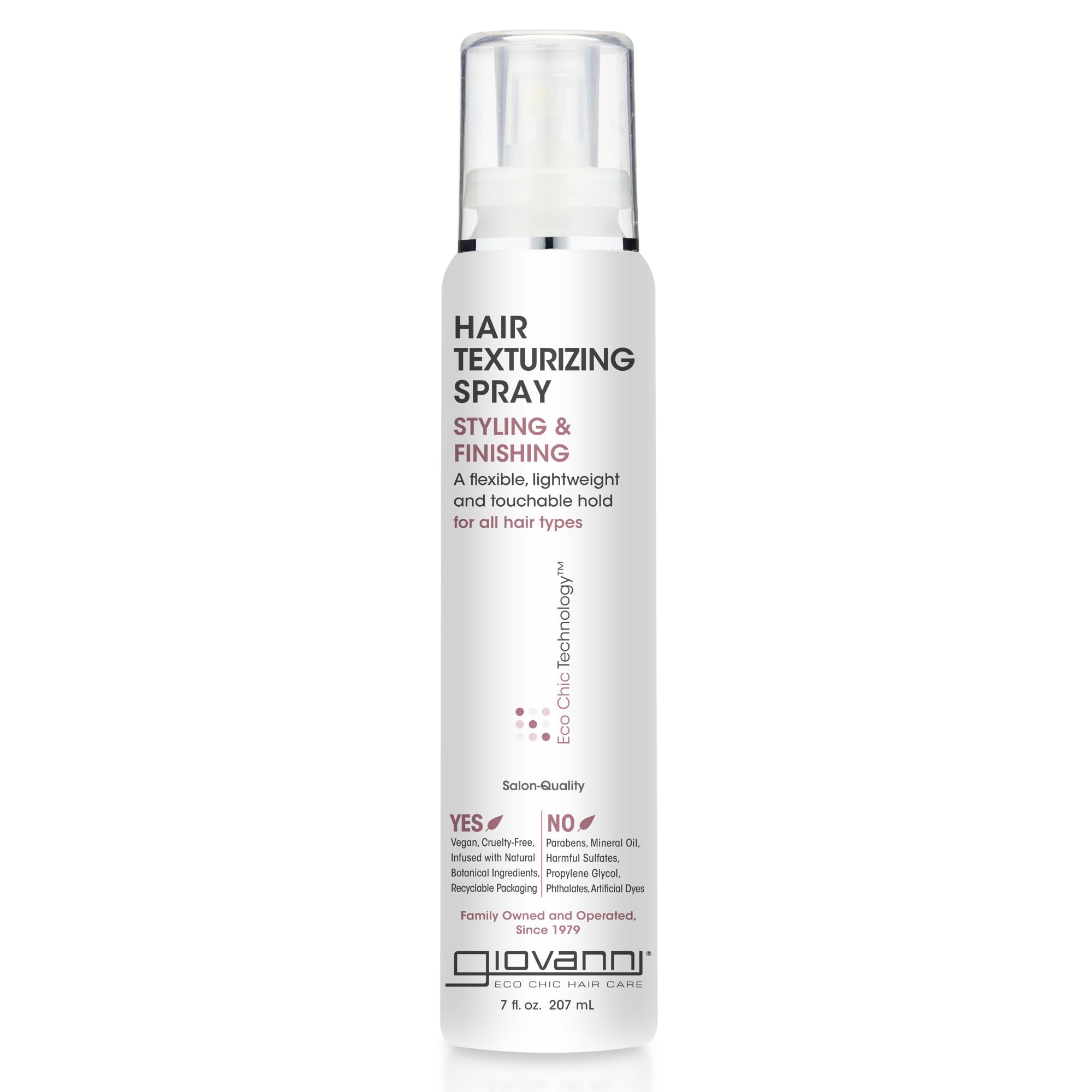 GIOVANNI Hair Texturizing Spray - Flexible Hold, Defines, Smooths Frizz | For All Hair Types | 7 oz