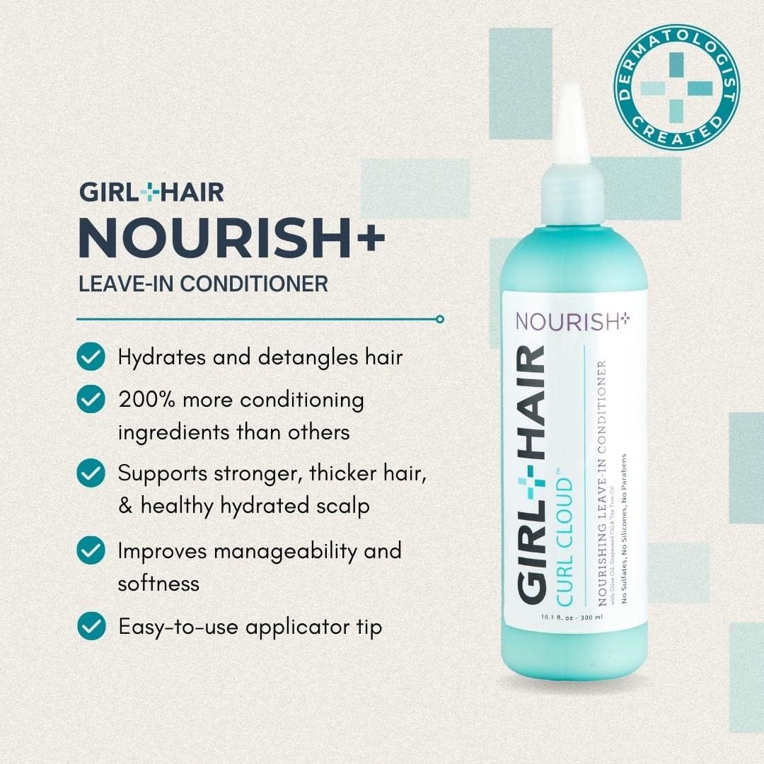 GIRL + HAIR Travel Set (3 x 3.4 fl oz) Cleanse, Nourish & Refresh – TSA-Ready