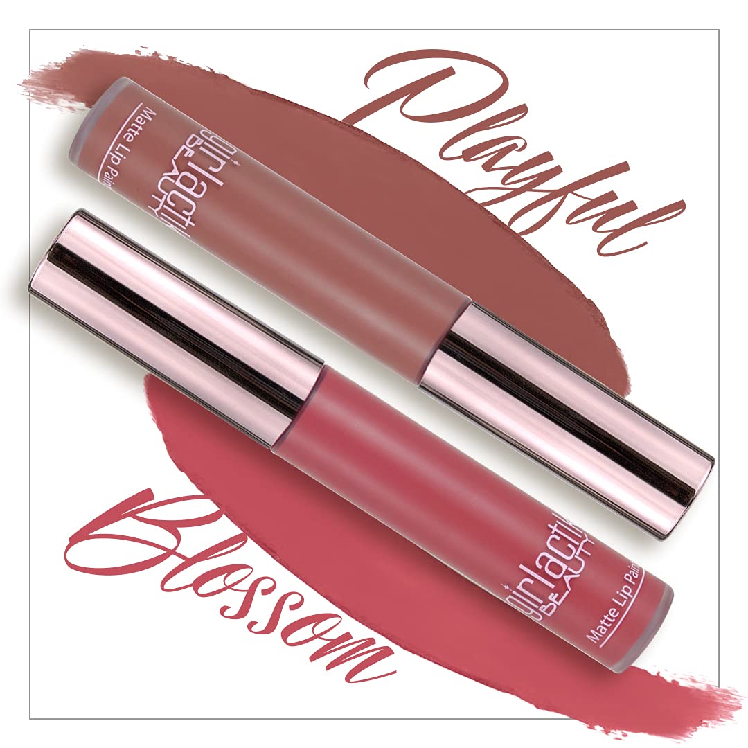 Girlactik Allure Long Lasting Matte Lip Paint – 7.5 ml | Smooth, Pigmented, Lightweight