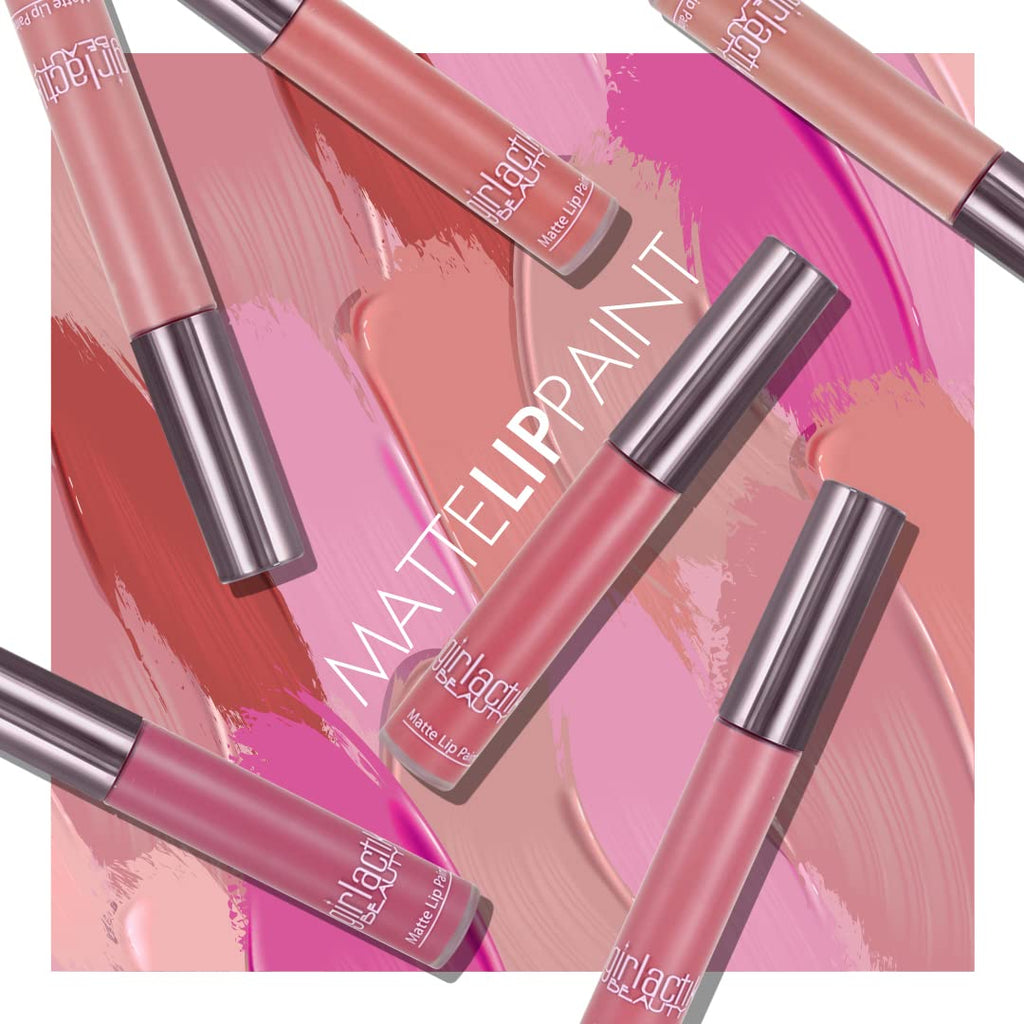 Girlactik Allure Matte Lip Paint – Long-Lasting, Lightweight Liquid Lipstick | 7.5 ml