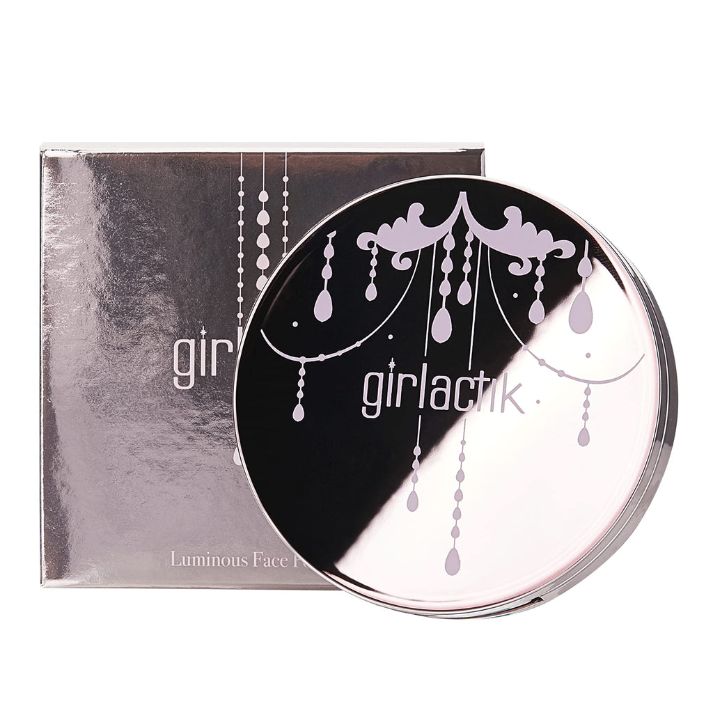 Girlactik Luminous Face Powder – Radiant Finish, Lightweight & Buildable (Medium) – Vegan, Cruelty-Free