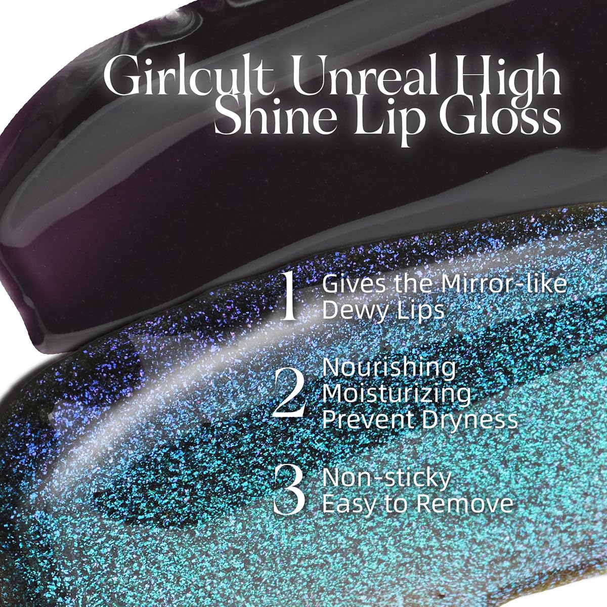GIRLCULT Glass Shine Lip Gloss – Non-Sticky Hydrating Lip Stain with High-Shine Finish