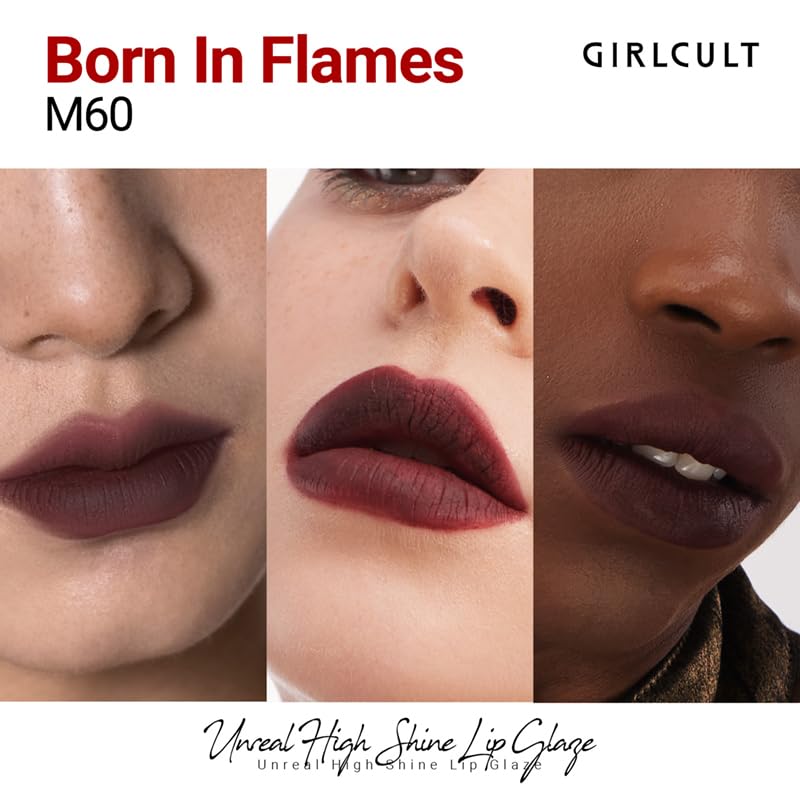 GIRLCULT Matte Lip Stain – Velvet Lip Tint, Long-Lasting, Transfer-Resistant, Non-Drying Formula (M60)