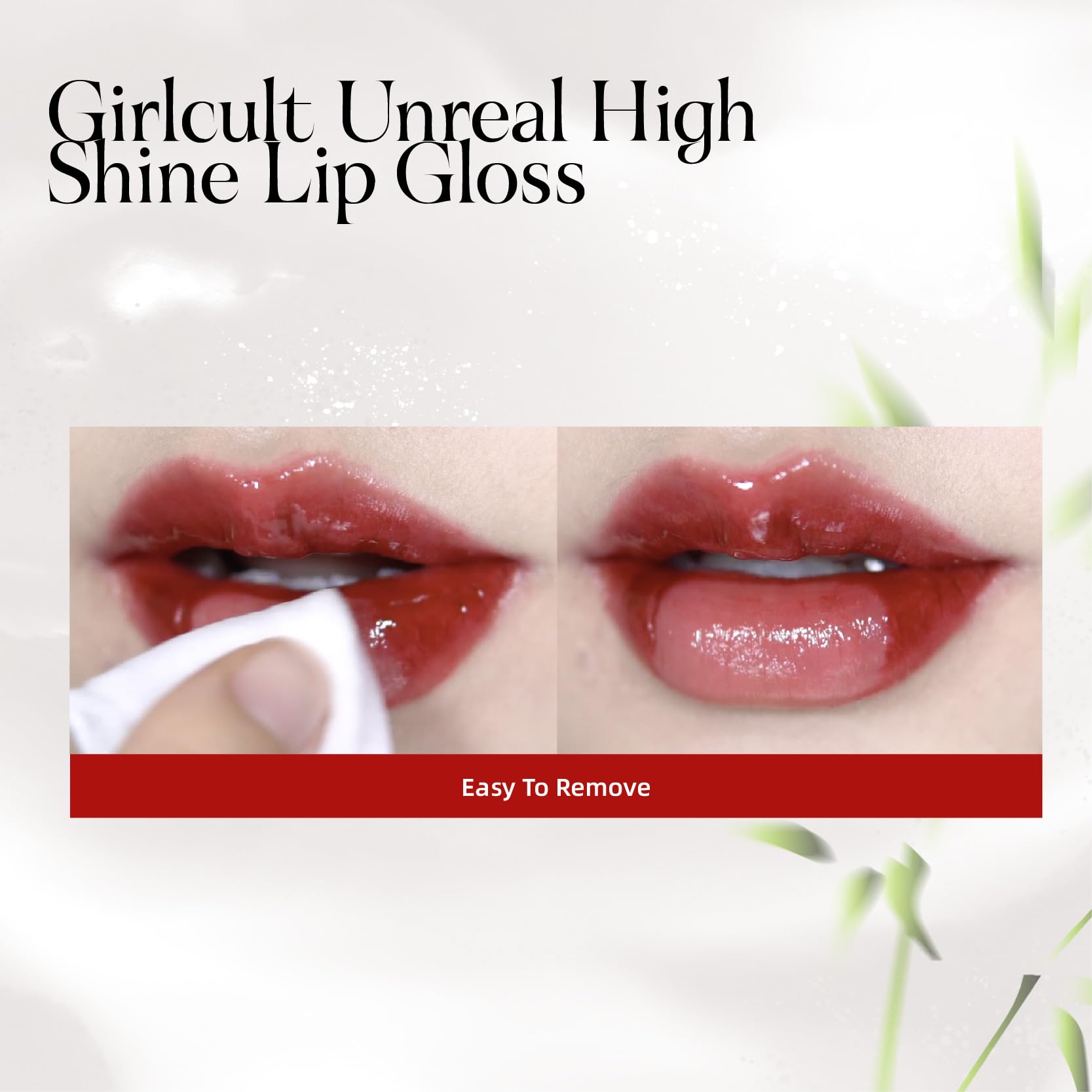 GIRLCULT Glass Shine Lip Gloss – Non-Sticky Hydrating Lip Stain with High-Shine Finish