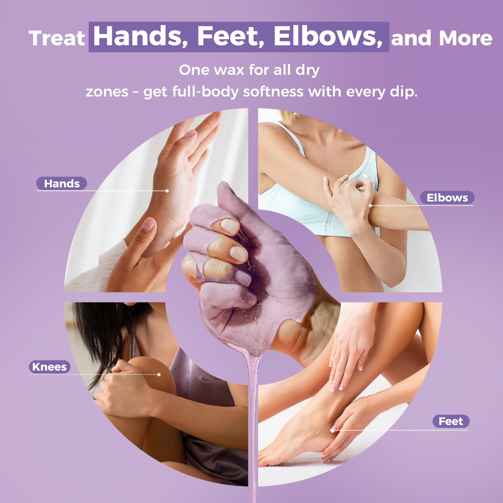 GIRLEARLE Paraffin Wax Refills – 10 Packs for Paraffin Bath Machines (Hands, Feet & Elbows) Lavender
