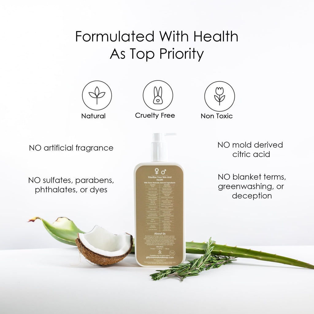 GirlyMan Lavender Natural Non-Toxic Shampoo – Olive Oil, Argan Oil & Biotin
