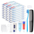 Gisdo 50-Pack Basic Toiletry Kits | 10-in-1 Travel Hygiene for Men & Women