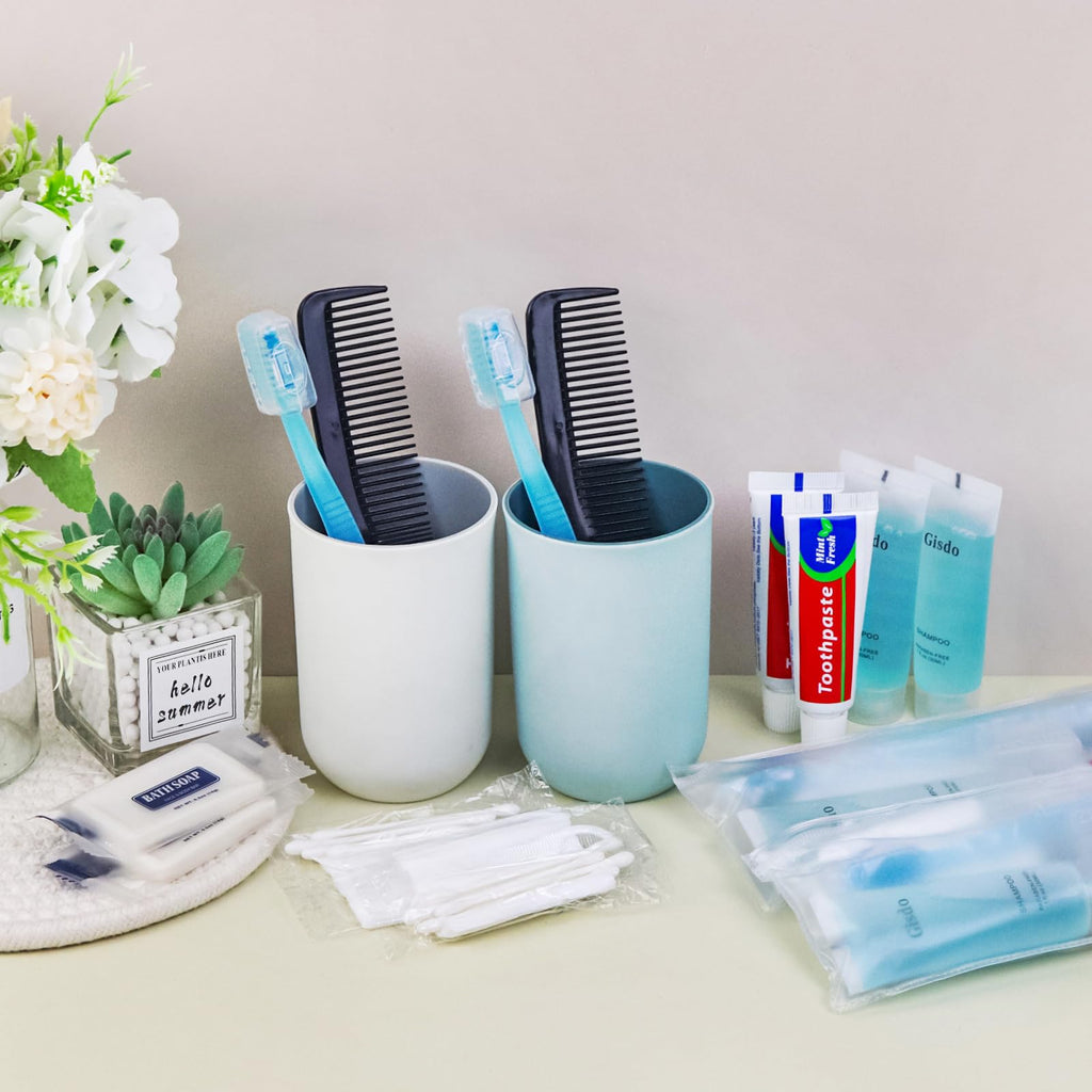 Gisdo 50-Pack Basic Toiletry Kits | 10-in-1 Travel Hygiene for Men & Women