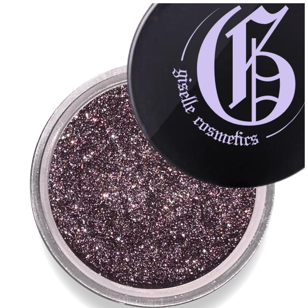 Giselle Cosmetics Black Cherry Loose Mineral Eyeshadow Palette | Rich Pigment, Glitter & Purple Shades