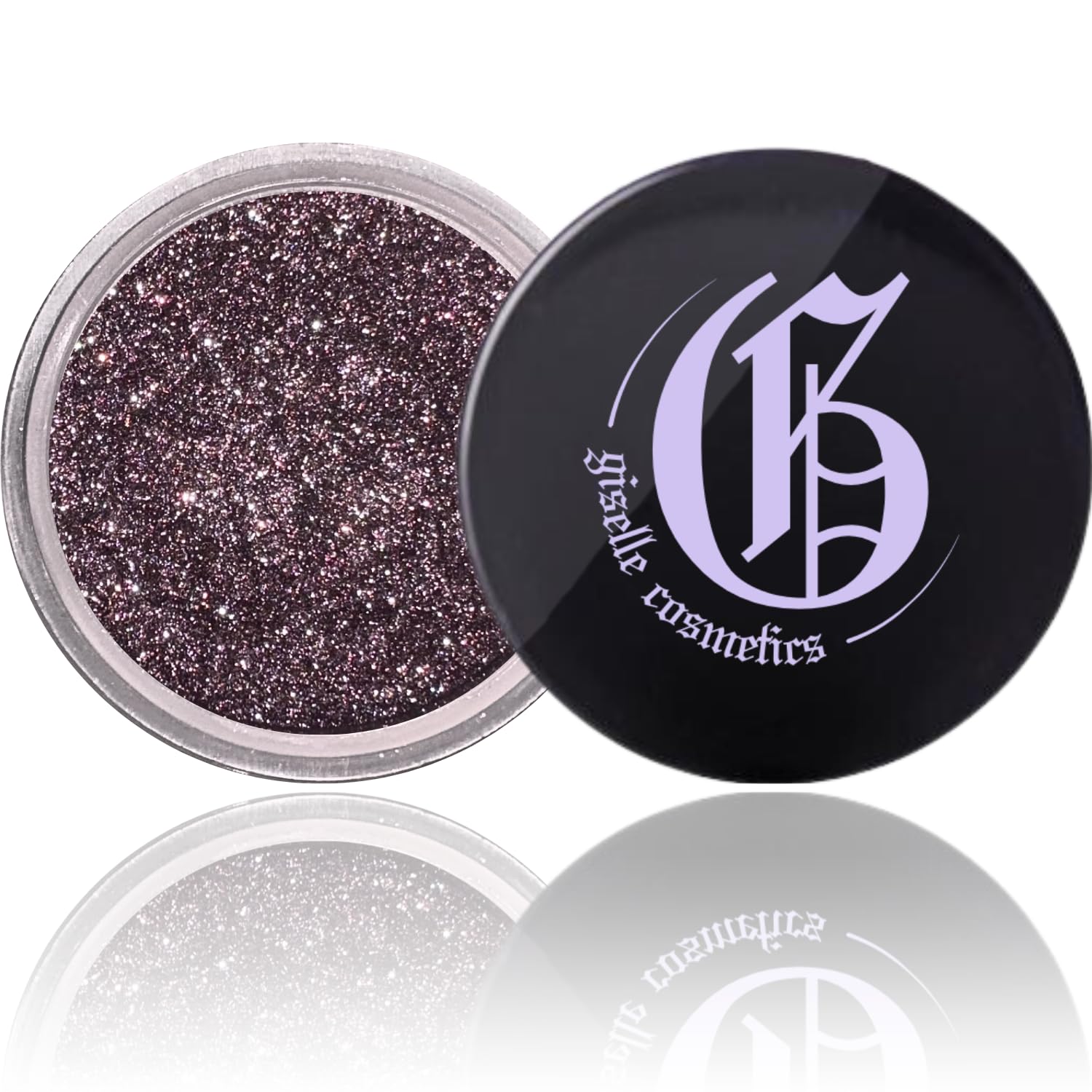 Giselle Cosmetics Black Cherry Loose Mineral Eyeshadow Palette | Rich Pigment, Glitter & Purple Shades