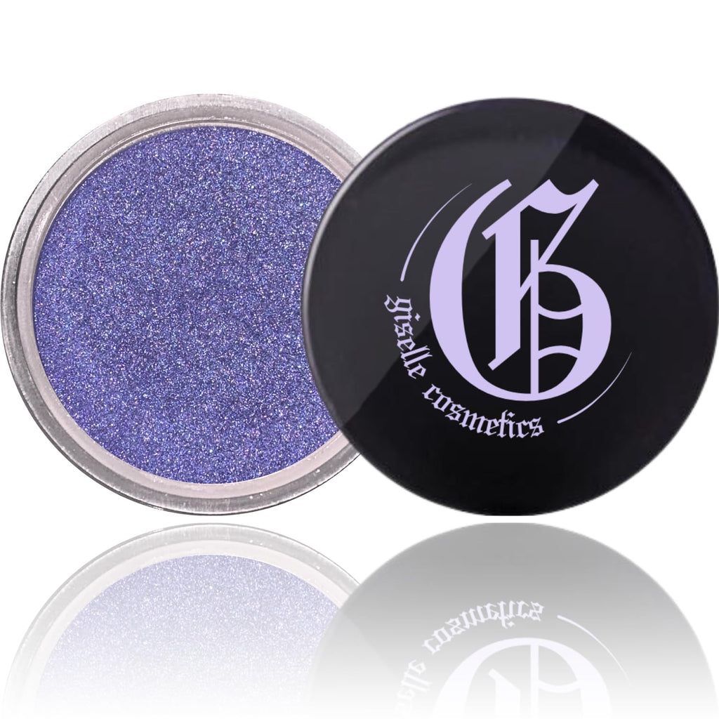 Giselle Cosmetics Blue Sapphire Loose Mineral Eyeshadow – Organic, Talc-Free, Purple Shimmer