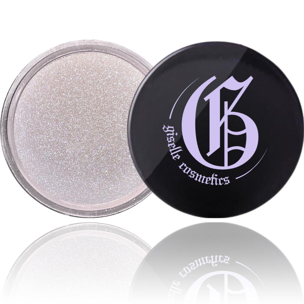 Giselle Cosmetics White Sapphire Loose Mineral Eyeshadow – Organic, Talc-Free Pink Iridescent Shimmer