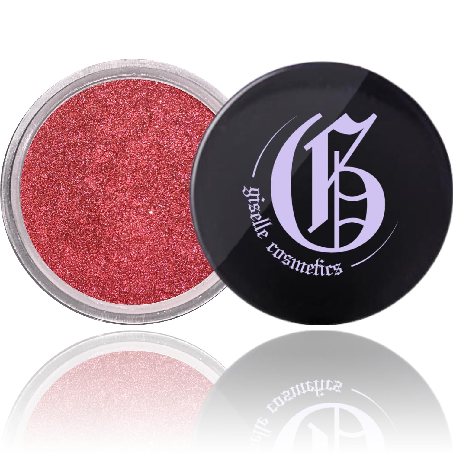 Giselle Cosmetics Crushed Ruby Mineral Powder Eyeshadow Palette - Organic Shimmer and Highlighter