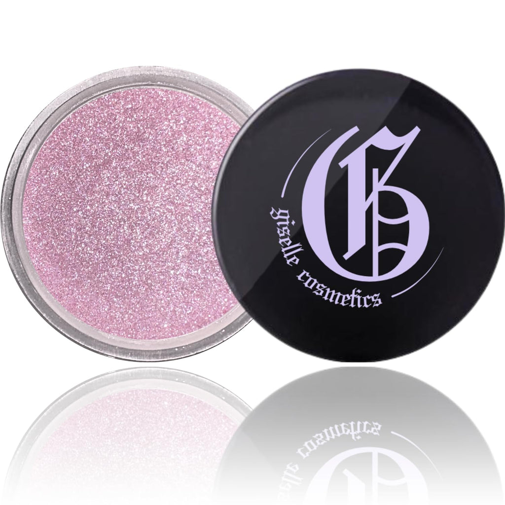Giselle Cosmetics Silver Pink Mineral Loose Eyeshadow – Organic Sparkle & Shimmer Palette