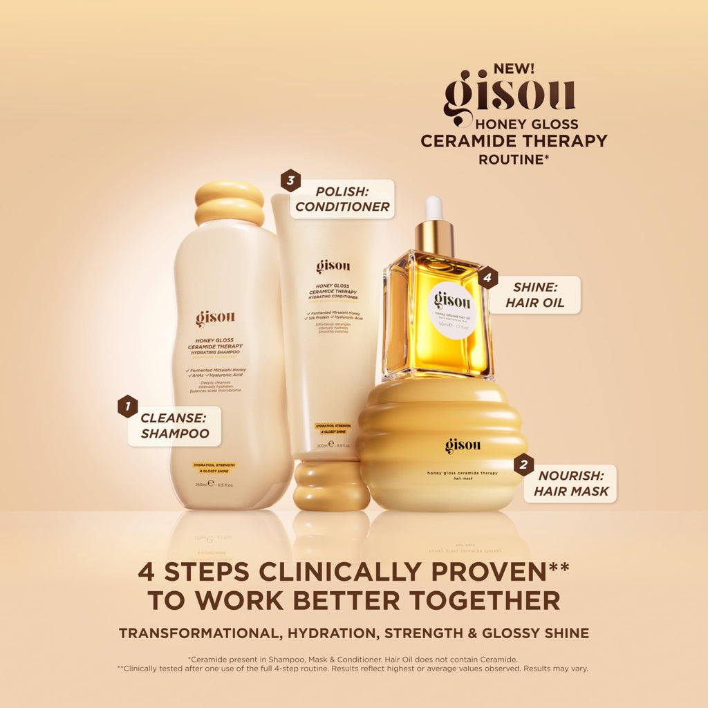 Gisou Honey Gloss Duo Travel Set: Mini Lip Oil & Hair Oil