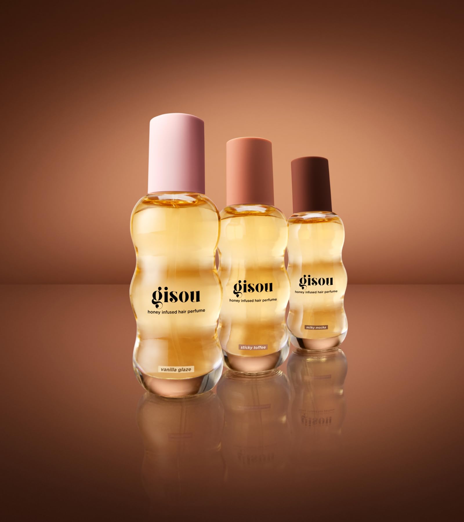 Gisou Hair Perfume Mini Variety Pack – 3 Scents, 15ml Each (0.5 fl oz)