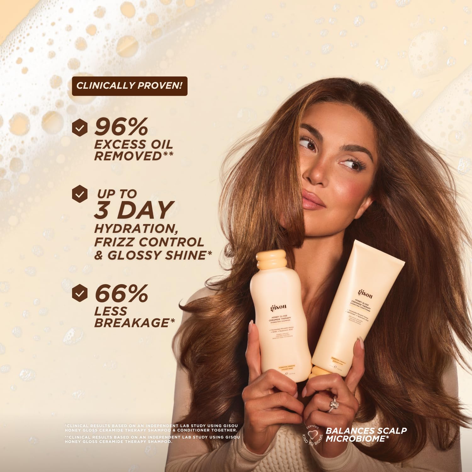 Gisou Honey Gloss Ceramide Therapy Hydrating Conditioner – Smooths, Detangles & Adds Shine