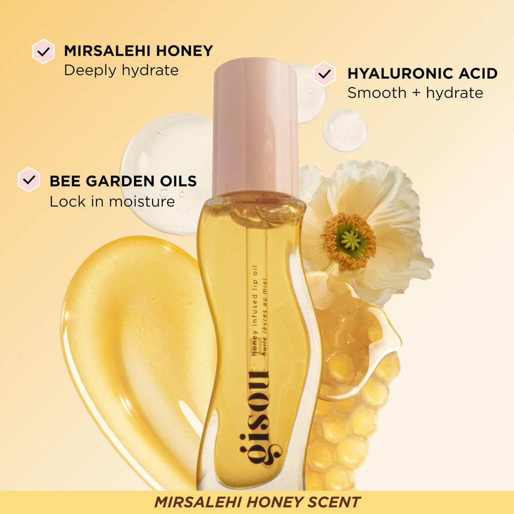 Gisou Honey Gloss Duo Travel Set: Mini Lip Oil & Hair Oil