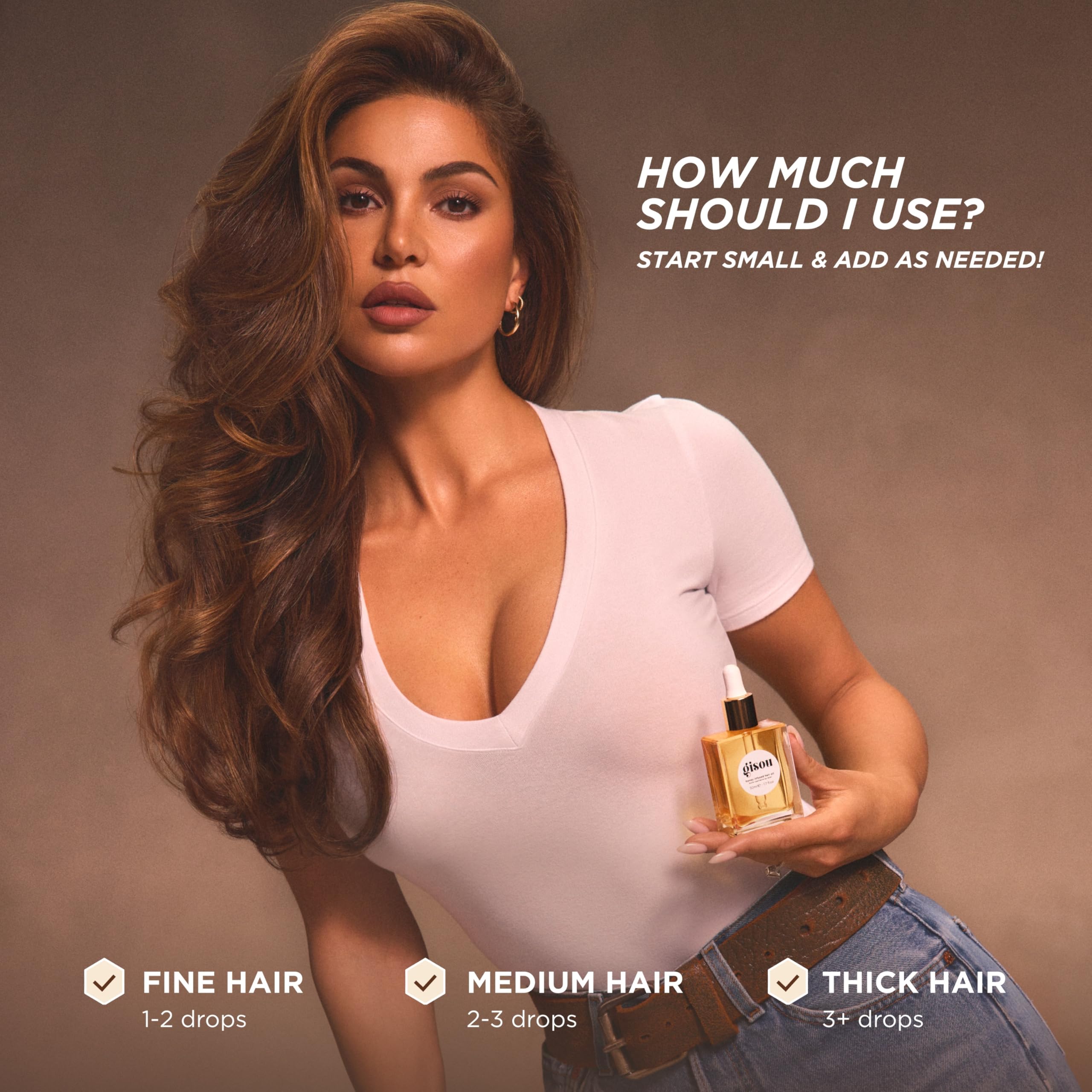 Gisou Honey Infused Hair Oil – Hydration, Shine & Frizz Control for All Hair Types | 1.7 Fl Oz